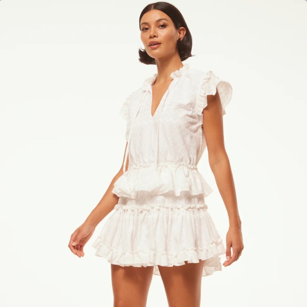 MISA White Lilian Dress in Very Good Condition